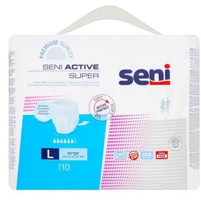 SENI ACTIVE SUPER L, 10szt. - Elastyczne majtki chłonne