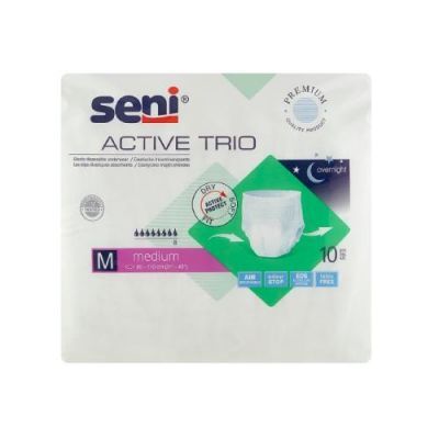 SENI ACTIVE TRIO MEDIUM Elastyczne majtki chłonne, 10szt.