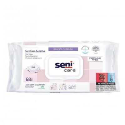 SENI CARE SENSITIVE Chusteczki pielęgnacyjne, 68 sztuk