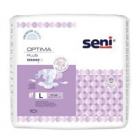 SENI OPTIMA PLUS LARGE Pieluchomajtki z pasem biodrowym, 10 sztuk