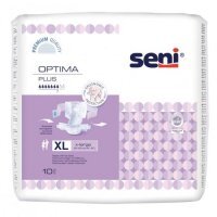 SENI OPTIMA  PLUS X-LARGE Pieluchomajtki z pasem biodrowym, 10 sztuk