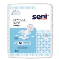 SENI OPTIMA SUPER MEDIUM Pieluchomajtki z pasem biodrowym, 10 sztuk