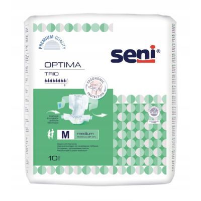 SENI OPTIMA TRIO MEDIUM Pieluchomajtki z pasem biodrowym, 10 sztuk