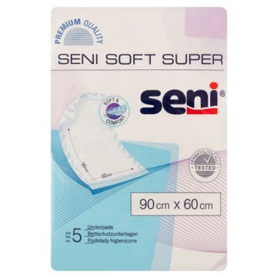 SENI SOFT SUPER podkłady higieniczne 90 cm x 60 cm 5 sztuk