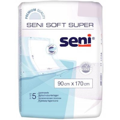 SENI Soft Super Podkłady higieniczne 90cm x 170cm, 5szt.