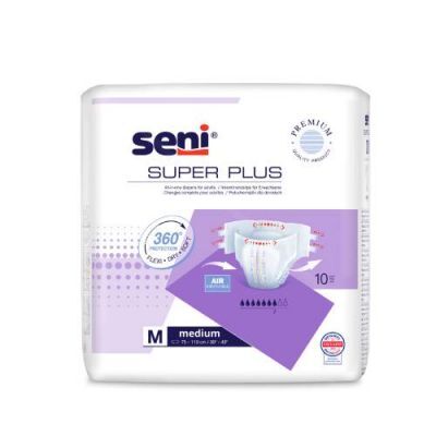 SENI SUPER PLUS  Pieluchomajtki dla dorosłych Medium M, 10szt.