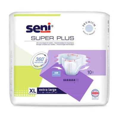 SENI SUPER PLUS Pieluchomajtki dla dorosłych X-Large XL, 10szt.