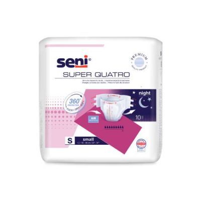 SENI SUPER QUATRO Pieluchomajtki dla dorosłych S, 10 szt