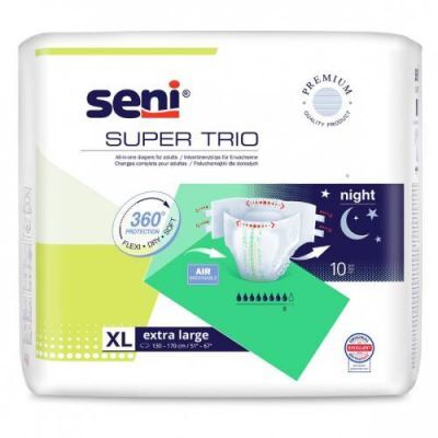 SENI SUPER TRIO XL Pieluchomajtki dla dorosłych, 10 szt