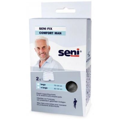 SeniFix Comfort Man Elastyczne majtki mocujące dla mężczyzn XL czarne, 2 szt.