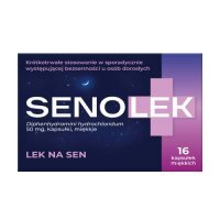Senolek 50 mg, 16 kapsułek - lek na sen