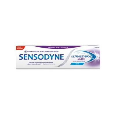 Sensodyne Mint Pasta do zębów z fluorkiem ultraszybka ulga, 75 ml