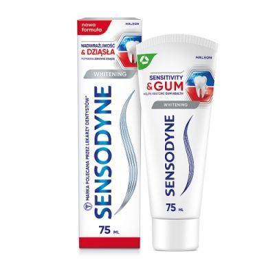 Sensodyne Nadwrażliwość & Dziąsła Whitening Wybielająca pasta do nadwrażliwych zębów, 75 ml