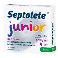 SEPTOLETE JUNIOR 18 pastylek o smaku czereśniowym
