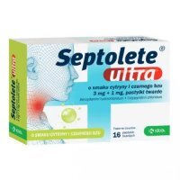 SEPTOLETE ULTRA o smaku cytryny i czarnego bzu 16 pastylek