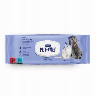 SEPTONA Pet Me! Chusteczki bezzapachowe do czyszczenia i pielęgnacji zwierząt, 60szt.