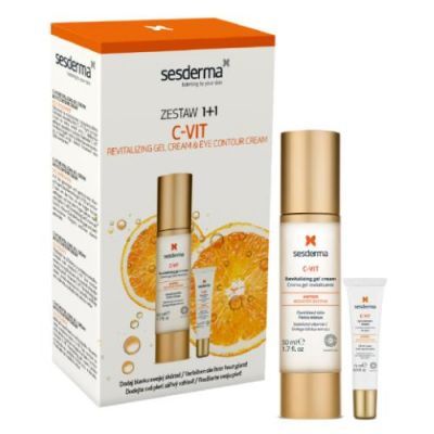 SESDERMA C-VIT Zestaw Krem-żel do twarzy, 50ml + Krem pod oczy, 15ml