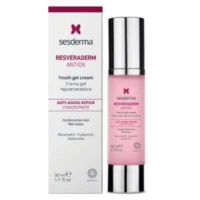 Sesderma Resveraderm Antiox Przeciwstarzeniowy krem-żel do twarzy z witaminą C i kwasem hialuronowym, 50 ml