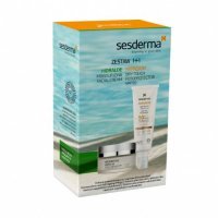 SESDERMA Zestaw REPASKIN DRY Fotoprotector SPF50, 50ml + Hidraloe Krem nawilżający, 50ml