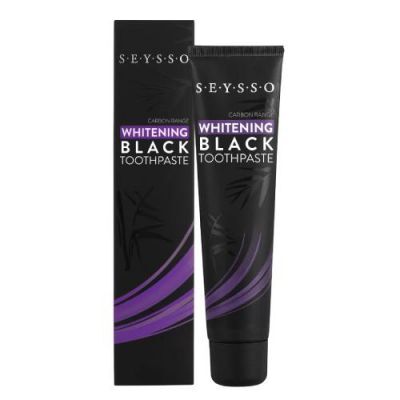 SEYSSO Carbon Black Wybielająca pasta do zębów z aktywnym węglem, 75ml
