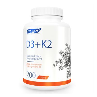 SFD D3 + K2, 200 tabletek