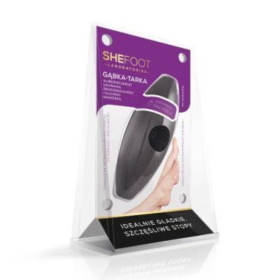 SHEFOOT LABORATORIES Gąbka-tarka do bezpiecznego usuwania naskórka, 1 szt.