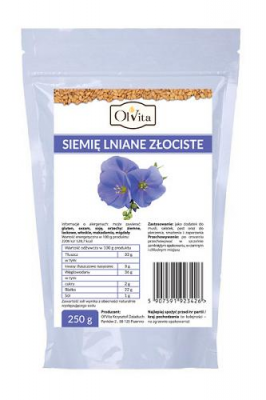 SIEMIĘ LNIANE ZŁOCISTE 250 g OLVITA