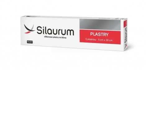 SILAURUM silikonowe plastry na blizny 5cm x 30cm  5 sztuk