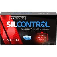 SILCONTROL 25 mg 4 tabletki, na zaburzenia erekcji