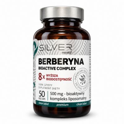 Silver MyVita Berberyna Bioactive Complex 500 mg Kompleks liposomalny, 50 kaps.