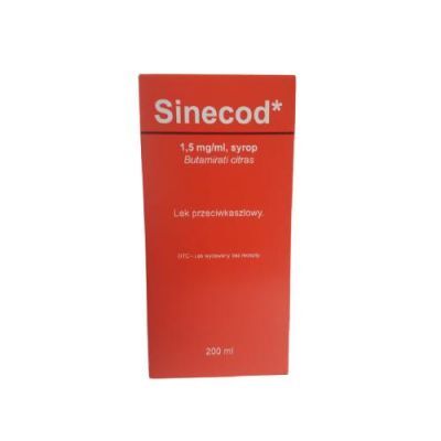 Sinecod 1,5 mg/ml Syrop przeciwkaszlowy, 200ml