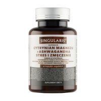 SINGULARIS SUPERIOR Cytrynian Magnezu 100 mg + Ashwaganda Stres i zmęczenie 60 kapsułek