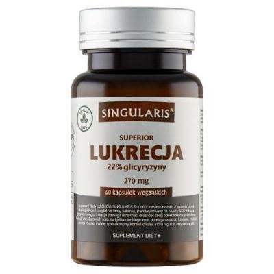 SINGULARIS Superior Lukrecja 22% glicyryzyny 270 mg, 60 kapsułek wegańskich KRÓTKA DATA 30.06.2026