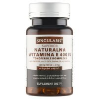 SINGULARIS SUPERIOR Naturalna Witamina E-Tokoferole kompleks 400 IU 60 kapsułek