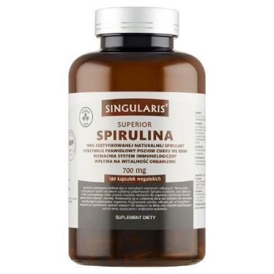 SINGULARIS Superior Spirulina, 180kaps. KRÓTKA DATA 31.12.2024