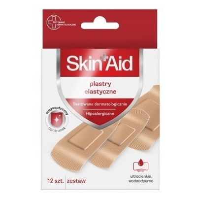 SKIN AID Plastry elastyczne 12 sztuk