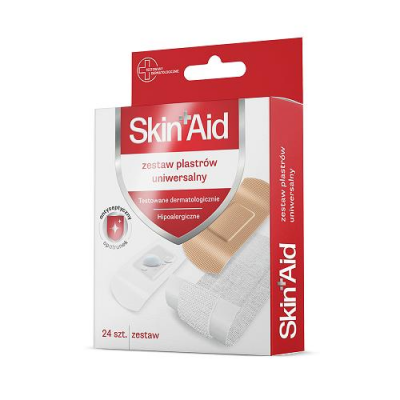 SKIN AID Zestaw plastrów uniwersalnych 24 sztuki