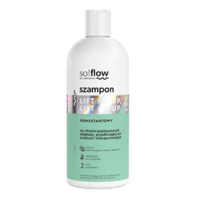 So!Flow Humektantowy szampon do włosów pozbawionych objętości, przedłużający ich świeżość i niskoporowatych, 300ml