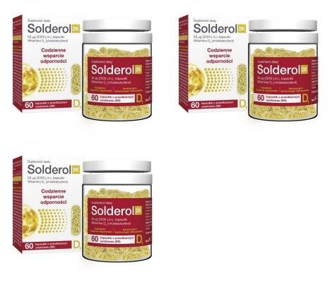 3 x SOLDEROL 2K 2000 I.U. + 0,05 mg 60 kapsułek o przedłużonym uwalnianiu x 2