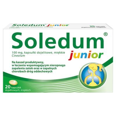 SOLEDUM JUNIOR 100 mg, 20 kapsułek dojelitowych miękkich