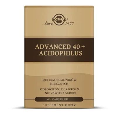 SOLGAR Advanced 40+ Acidophilus, 60 kaps. KRÓTKA DATA 31.12.2026