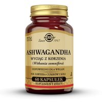 SOLGAR Ashwagandha wyciąg z korzenia - 60kaps.