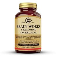 Solgar Brain Works z Bacomind i kurkuminą, 60 kaps. KRÓTKA DATA 31.08.2026