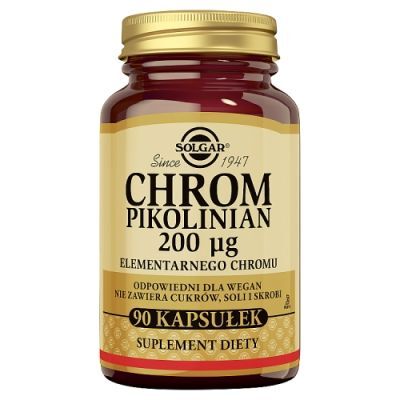 SOLGAR Chrom pikolinian 0,2 mg - 90 kapsułek
