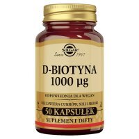 SOLGAR D-biotyna 1000 mcg, 50 kapsułek