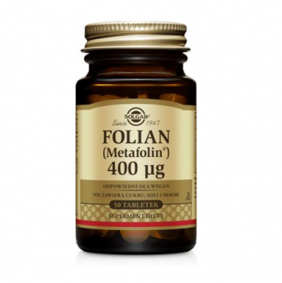 SOLGAR FOLIAN [METAFOLIN®] 400 mcg 50 tabletek