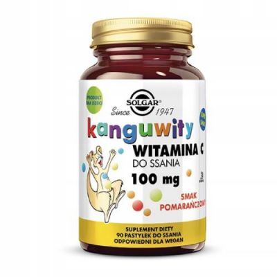SOLGAR Kanguwity Witamina C dla dzieci smak pomarańczowy, 90 past. do ssania