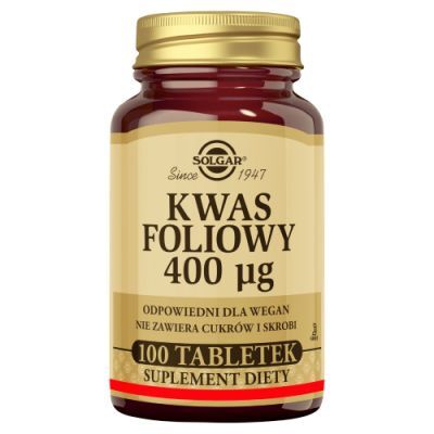 SOLGAR KWAS FOLIOWY 400 mcg 100 tabletek