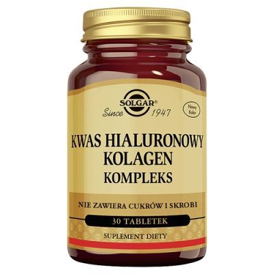 Solgar Kwas hialuronowy Kolagen Kompleks, 30 tabl.