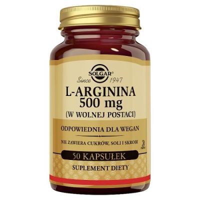 Solgar L-Arginina 500 mg, 50 kaps.